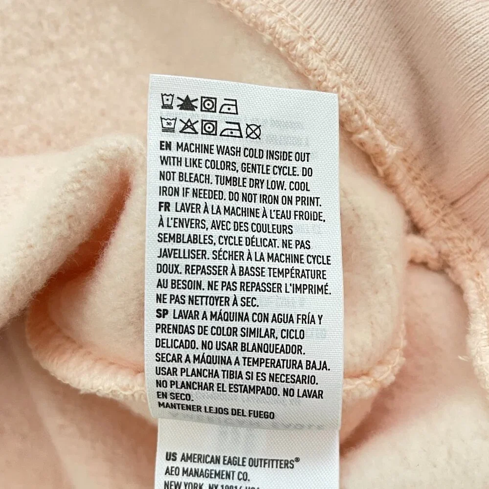 American Eagle Pink Book Club Sweatshirt Hoodie XS NWT Booked & Busy - Picture 8 of 13